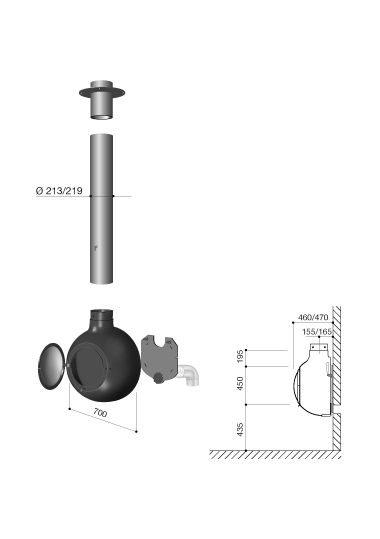 schéma de la cheminée Emifocus hublot