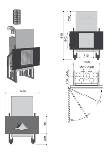 Schéma de la cheminée design Omégafocus