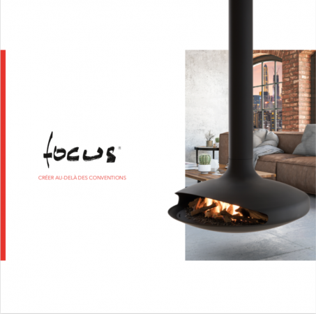 Focus creation architectes architectural design inspiration contemporary fireplace suspended fireplace interior dominique Imbert gas