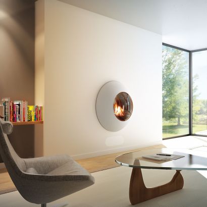  wall mounted designer fireplace Lensfocus gas