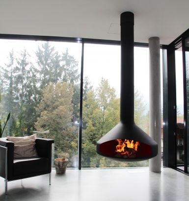 contemporary central designer fireplace Ergofocus