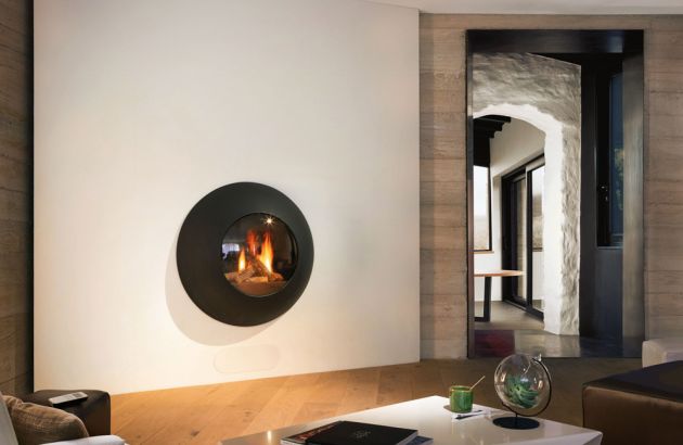  wall mounted designer fireplace Lensfocus gas