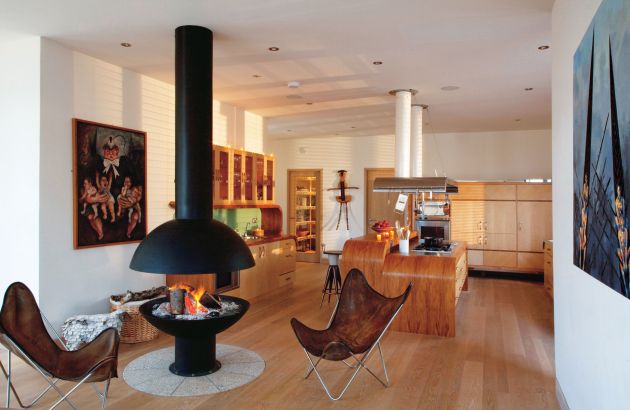 Central designer Fireplace Mezzofocus
