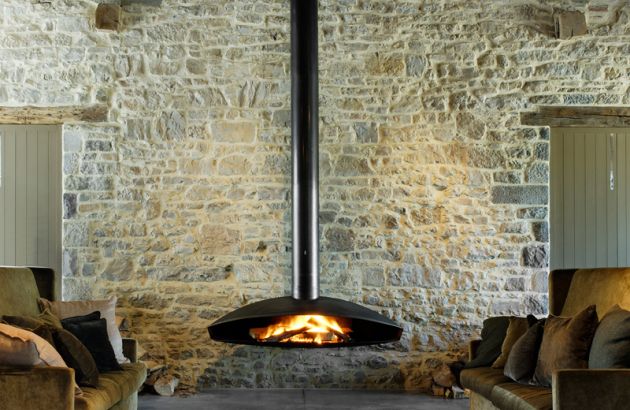 contemporary designer fireplace Antéfocus