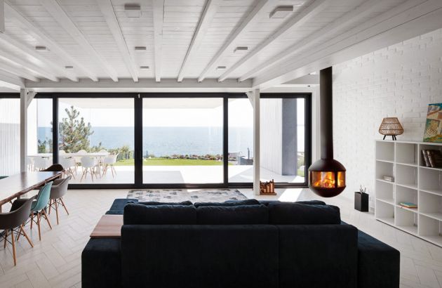 Suspended contemporary fireplace Agorafocus 630 Ukraine