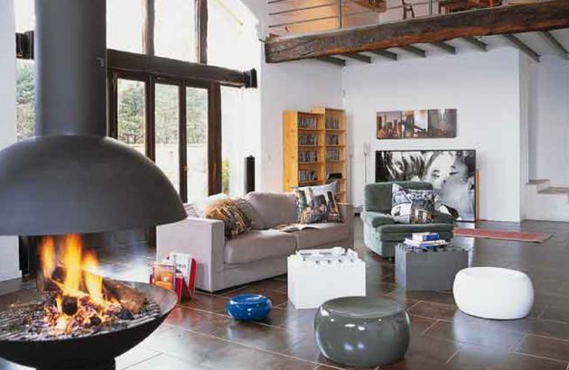 Central designer Fireplace Mezzofocus