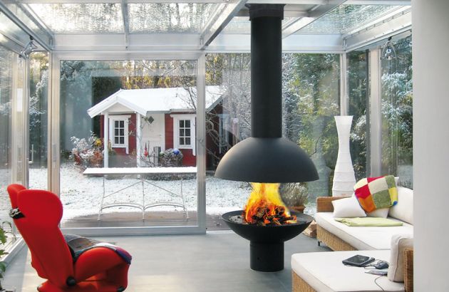 Central designer Fireplace Mezzofocus
