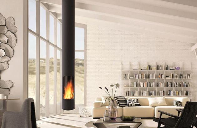 central designer fireplace Slimfocus