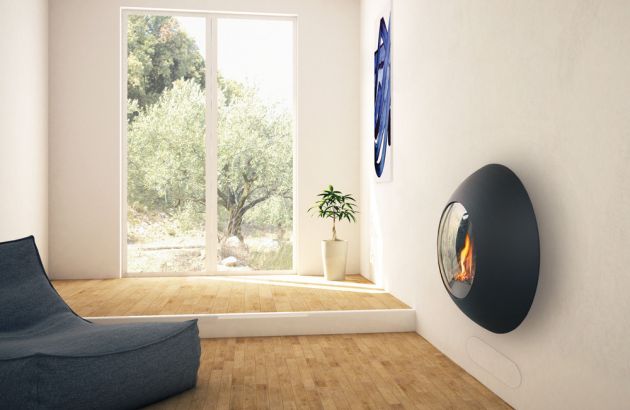  wall mounted designer fireplace Lensfocus gas