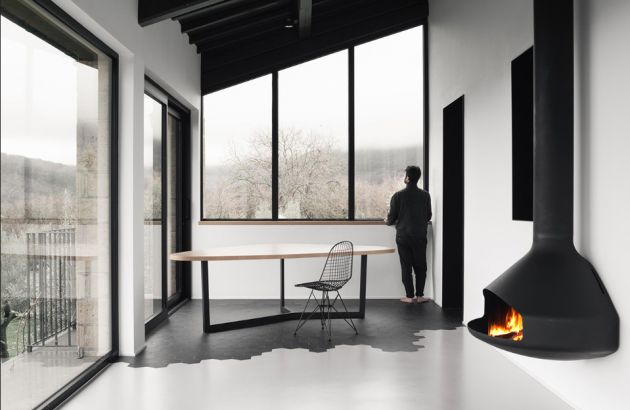 Contemporary designer fireplace Paxfocus