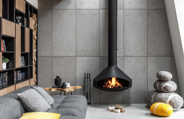 contemporary designer fireplace Paxfocus