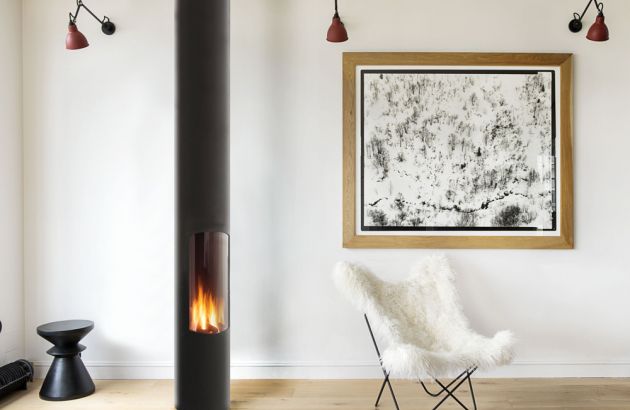 contemporary central designer gas fire Slimfocus