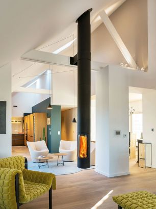 central designer fireplace Slimfocus