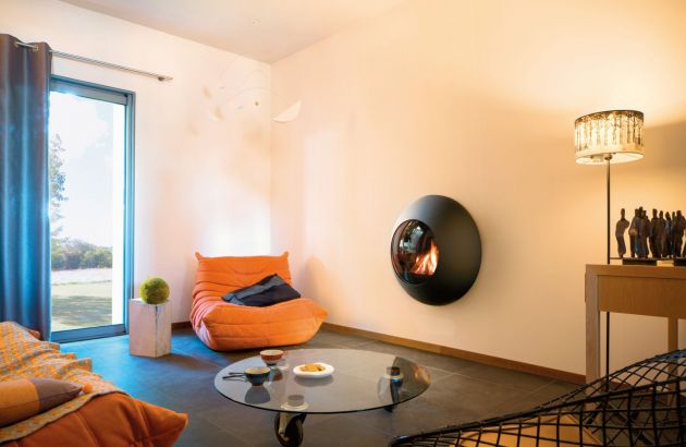  wall mounted designer fireplace Lensfocus gas