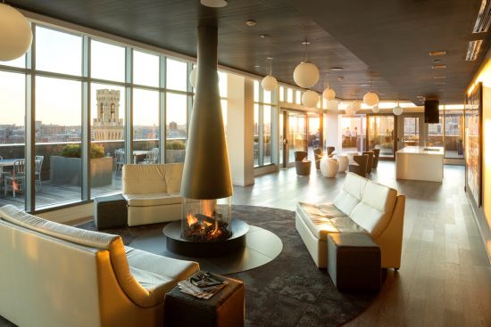 Cheminée contemporaine Filiofocus central