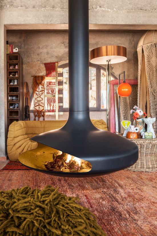 cheminée design Focus Gyrofocus hotel los enamroado ibiza
